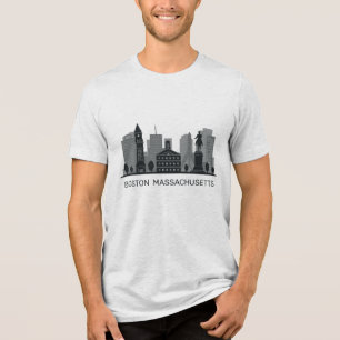 Boston Massachusetts Tri-Blend Shirt