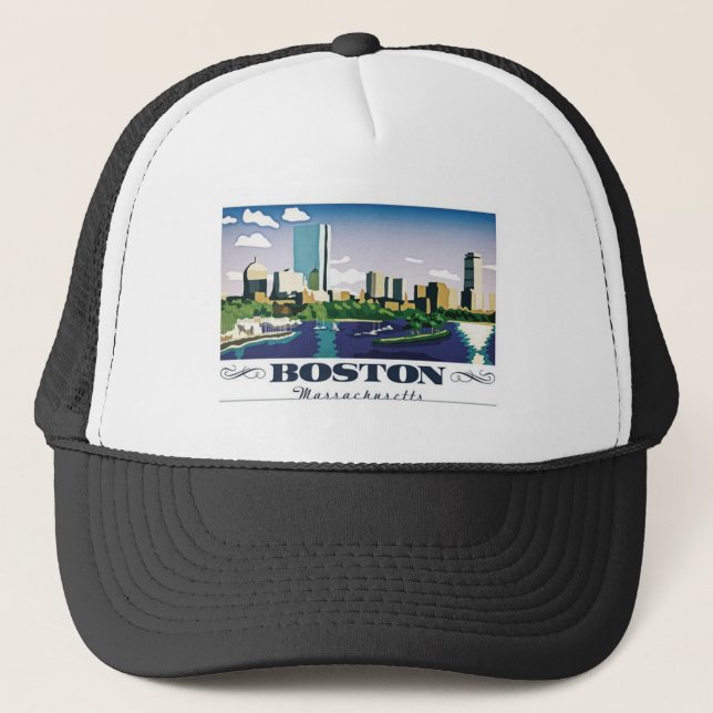 Boston, Massachusetts Trucker Hat (Front)