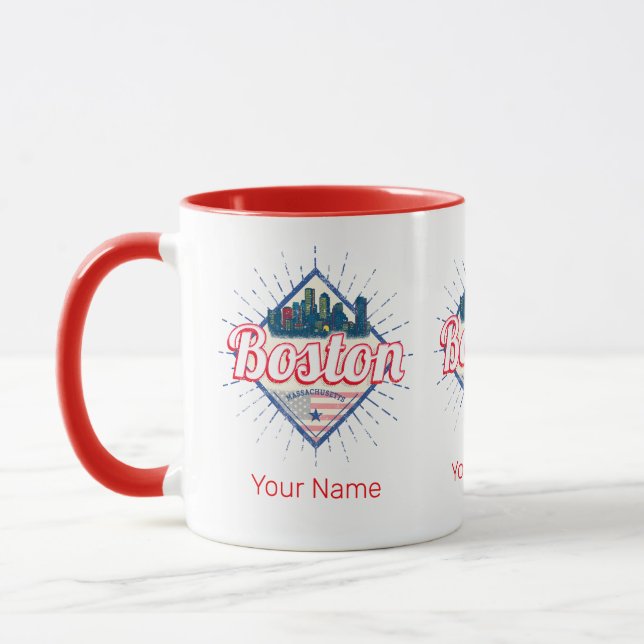 Boston Massachusetts United States Vintage USA Mug (Left)