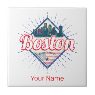 Boston Massachusetts United States Vintage USA Tile
