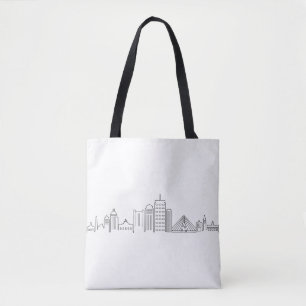 BOSTON Massachusetts USA City Skyline Silhouette Tote Bag