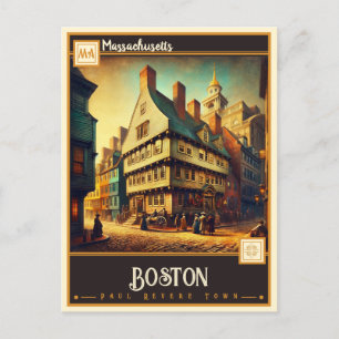 Boston, Massachusetts    Vintage Postcard