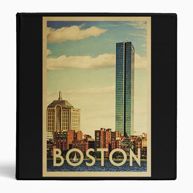 Boston Massachusetts Vintage Travel Binder (Front)