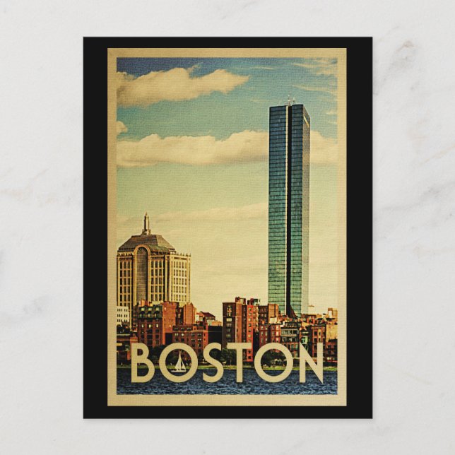 Boston Massachusetts Vintage Travel Postcard (Front)
