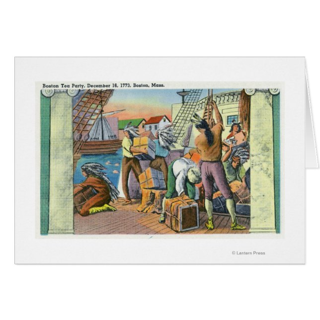 Boston, MassachusettsBoston Tea Party scène (Devant horizontal)