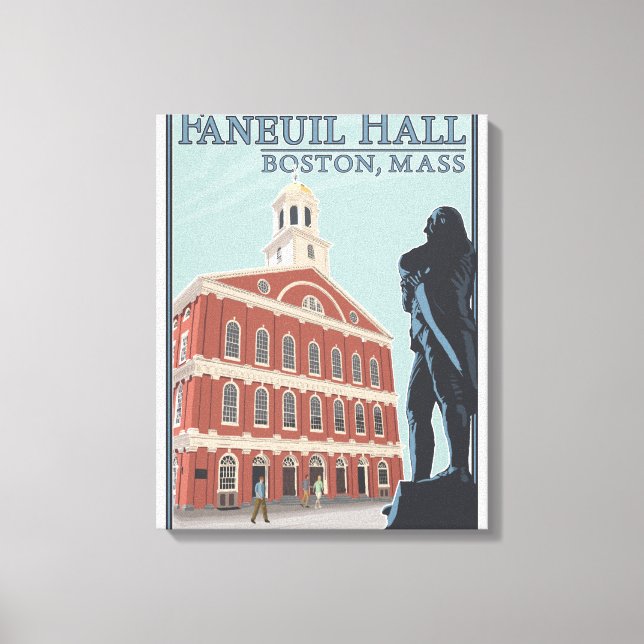 Boston, MassachusettsFaneuil Hall View Canvas Print (Front)