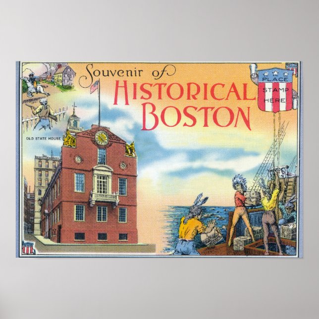 Boston, MassachusettsHistorical Boston Scenes Poster (Front)