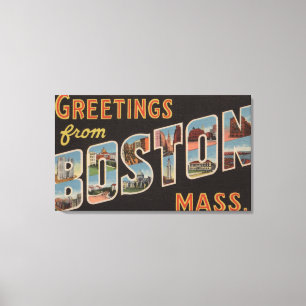 Boston, MassachusettsLarge Letter Scenes Canvas Print