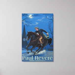 Boston, MassachusettsPaul Revere's Ride Canvas Print