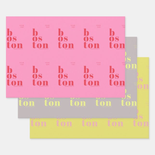 Boston Massachussetts gift wrapping supply  Paper Sheet (Set)