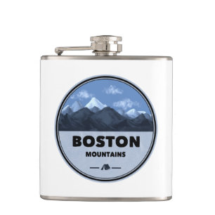 Boston Mountains Arkansas Camping Hip Flask
