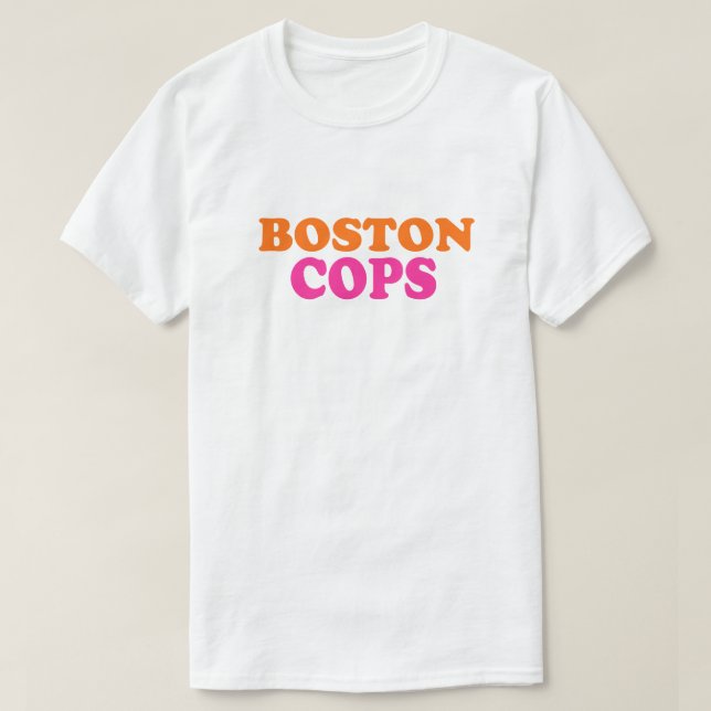 Boston Police Officers Cops T-Shirt (Design Front)