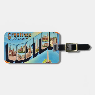 Boston Postcard Luggage Tag