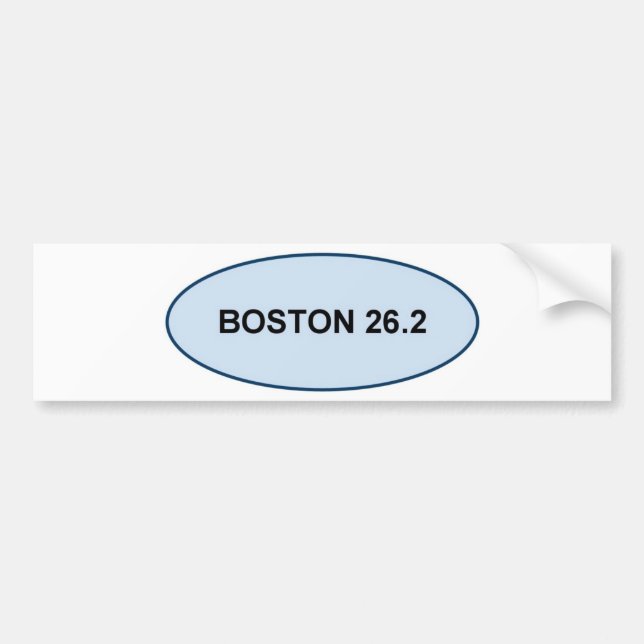 boston pride 26.2 products bumper sticker (Front)