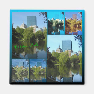 Boston Public Garden Photo Collage 0016 Magnet