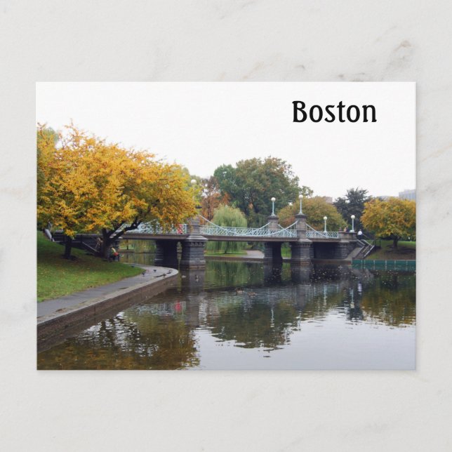 Boston Public Gardens Postcard (Front)