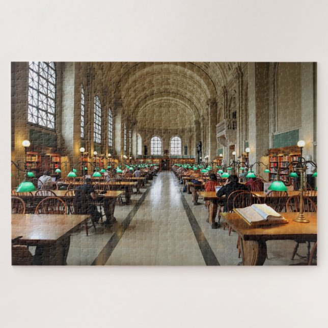 Boston Public Library Reading Room Photo Puzzle (Horizontal)