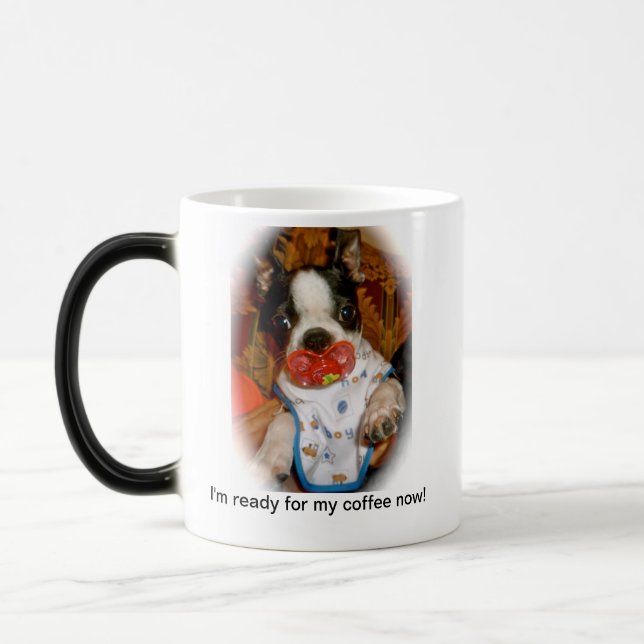 Boston Puppy with Binky Mug (Left)
