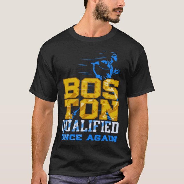 Boston Qualified Once Again Annual Running Trainin T-Shirt (Front)