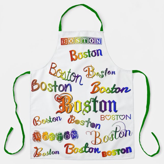 Boston Rainbow Fonts   Apron (Front)