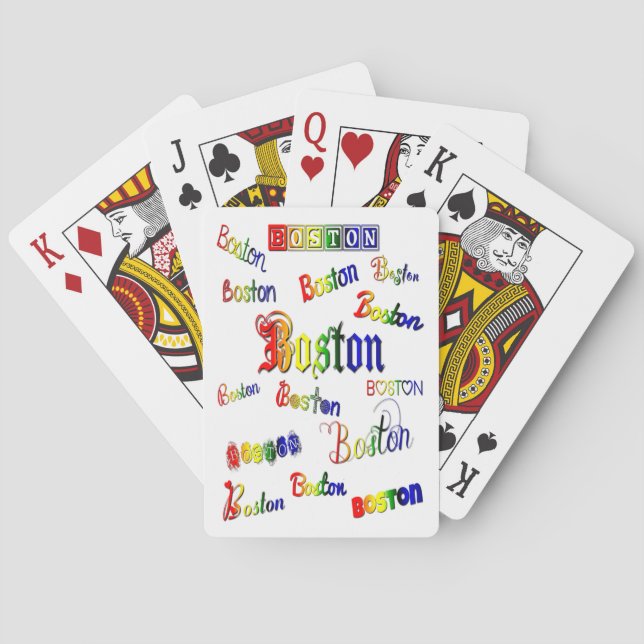 Boston Rainbow Fonts Playing Cards (Back)
