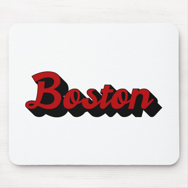 Boston Red and Black Mouse Pad (Front)