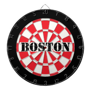 BOSTON Red Black And White Dartboard