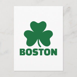Boston shamrock postcard