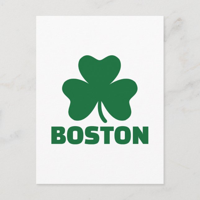 Boston shamrock postcard (Front)
