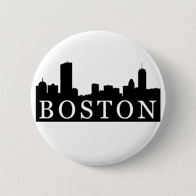 Boston Skyline 2 Inch Round Button (Front)
