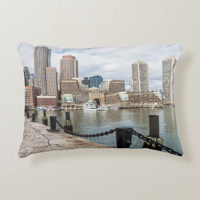 Boston Skyline Accent Pillow (Front)
