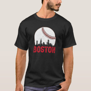 Boston Skyline Boston Massachusetts Baseball Citys T-Shirt