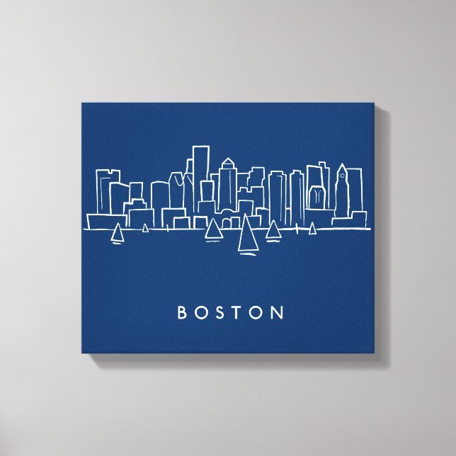Boston Skyline Canvas Print (Front)