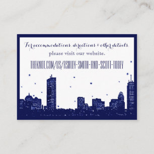 Boston Skyline Dark Blue on white Insert Card