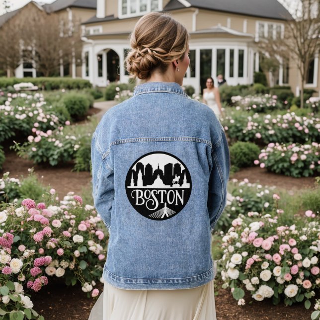 Boston Skyline Denim Jacket (Wedding Back)