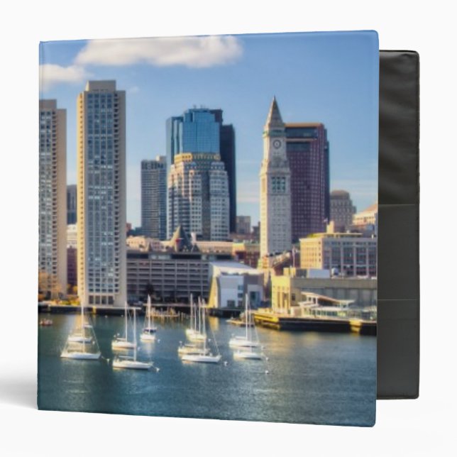 Boston skyline from waterfront binder (Front/Inside)