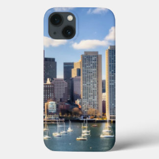 Boston skyline from waterfront iPhone 13 case
