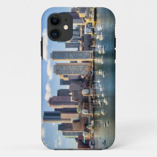 Boston skyline from waterfront iPhone 11 case