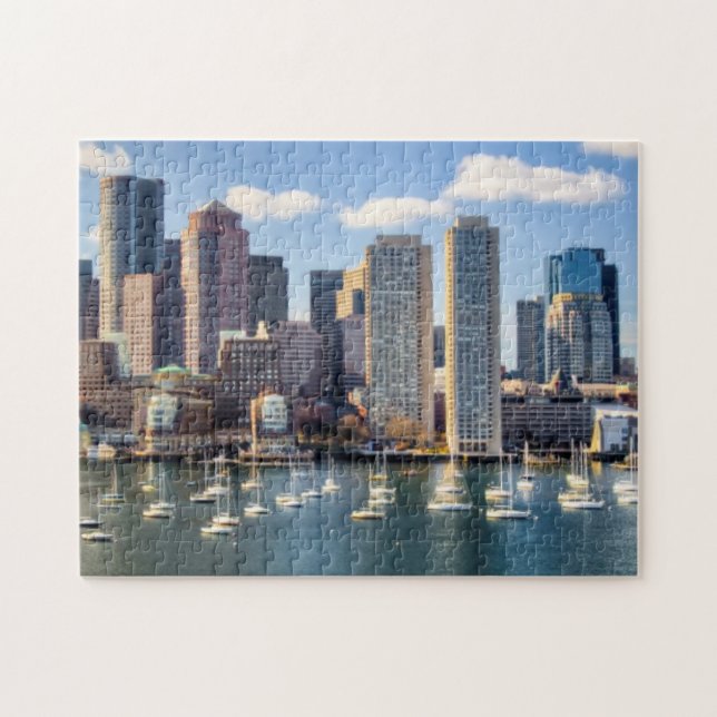 Boston skyline from waterfront jigsaw puzzle (Horizontal)