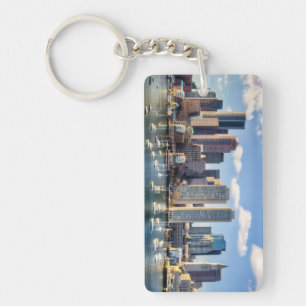 Boston skyline from waterfront keychain