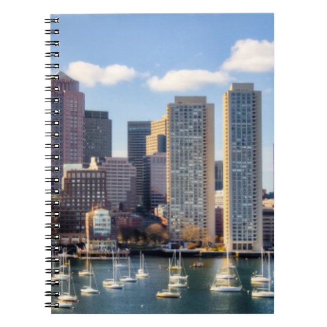Boston skyline from waterfront notebook (Front)