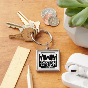 Boston Skyline Keychain