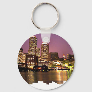 Boston Skyline Keychain
