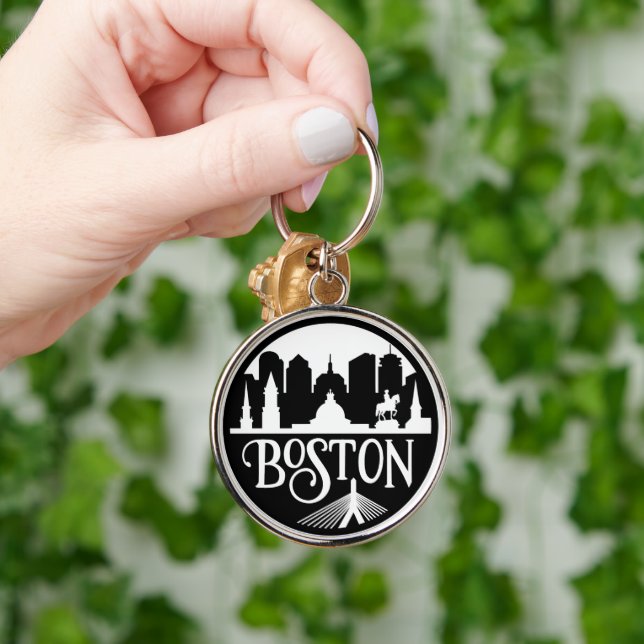 Boston Skyline Keychain (Hand)