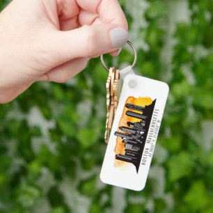 Boston Skyline Latitude and Longitude  Keychain