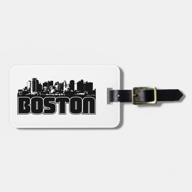 Boston Skyline Luggage Tag (Front Horizontal)