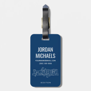 Boston Skyline Luggage Tag
