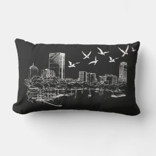 Boston Skyline Lumbar Pillow
