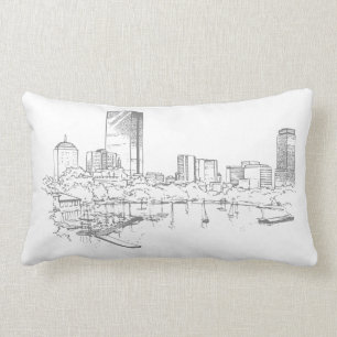 Boston Skyline Lumbar Pillow