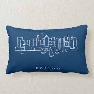 Boston Skyline Lumbar Pillow